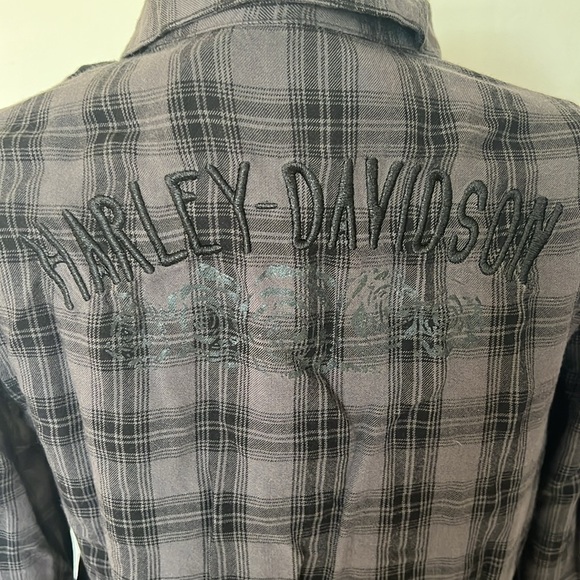 Harley Davidson Button Down Long Sleeve Top Size M - Picture 5 of 7